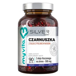 MyVita Czarnuszka z oleju z polskich nasion tłoczonego na zimno 500 mg 90 kapsułek Silver 5903021592286 - Suplementy naturalne - miniaturka - grafika 1
