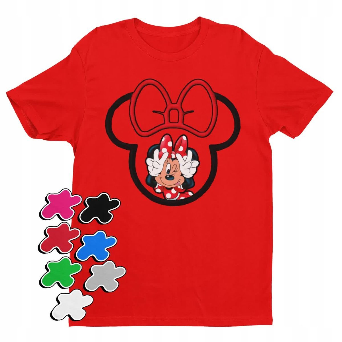 Koszulka T-Shirt Dziecięca Z Nadrukiem Myszka Miki Minnie Różne -M 134-140