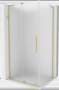 Mexen Velar L kabina prysznicowa rozsuwana 100x90 cm, szron, złota szczotkowana - 871-100-090-33-55 - Kabiny prysznicowe - miniaturka - grafika 1
