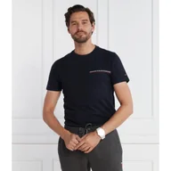 Koszulki męskie - Tommy Hilfiger T-shirt SMALL CHEST STRIPE MONOTYPE TEE | Slim Fit - miniaturka - grafika 1