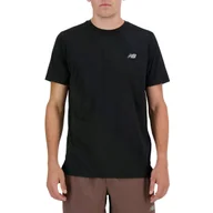 Koszulki męskie - Koszulka męska NB MT41222BK S/S NEW BALANCE RUN T-SHIR BK Czarna - miniaturka - grafika 1