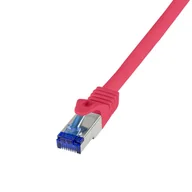 Patchcordy - LogiLink C6A024S kabel sieciowy Czerwony 0,5 m Cat6a S/FTP (S-STP) - miniaturka - grafika 1