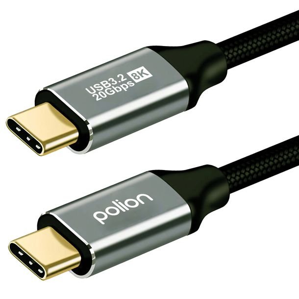 Przewód USB-C na USB-C 3.2 gen.2 20Gbps 4K/8K 20V/5A 100W 2M oplot