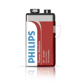 Philips Bateria 9V/LR61 PowerLife (6LR61P1B/10) - Baterie i akcesoria - miniaturka - grafika 1
