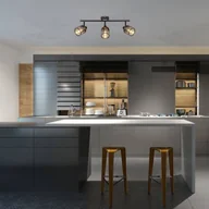 Lampy sufitowe - Candellux Lampa sufitowa kawowe złoto klosz bursztyn 3x40W Canabera 93-82541 93-82541 - miniaturka - grafika 1