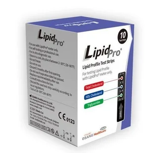 LipidPro, paski testowe do oznaczania profilu lipidowego we krwi, 10 sztuk - Testy ciążowe i diagnostyczne - miniaturka - grafika 1