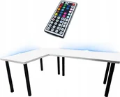 Biurka gamingowe - BIURKO GAMINGOWE NARONE 180x120 LEDY - miniaturka - grafika 1