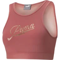 Koszulki i topy damskie - Top damski Puma MOTO różowy 52109025-M - miniaturka - grafika 1
