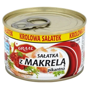 Graal SAŁATKA PIKANTNA Z MAKRELĄ GRAAL 165 G zakupy dla domu i biura! 39889894 - Konserwy i dania rybne - miniaturka - grafika 1