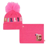 Czapki dla dzieci - Komplet czapka i komin Billieblush U20611 Różowy - miniaturka - grafika 1