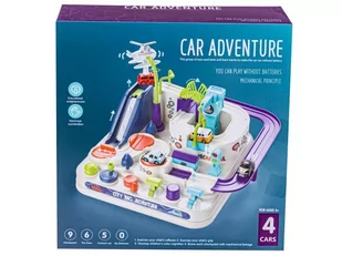 Interaktywny Tor Przeszkód + Pojazdy, Zjazd Samochodowy Parking - Zabawki konstrukcyjne - miniaturka - grafika 1