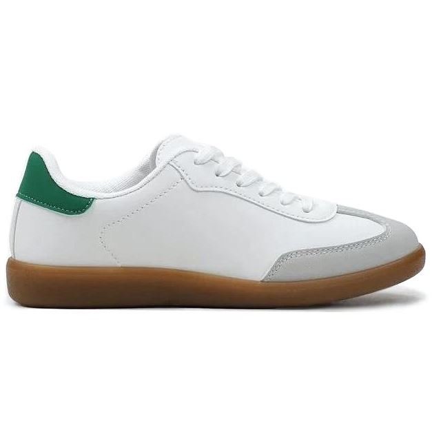 Buty Tenisówki Trampki W Stylu Retro Damskie Sportowe Biało Zielone Modne Stylowe Adidasy Wygodne Lekkie 37