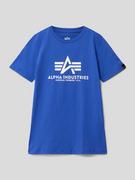 Koszulki dla chłopców - T-shirt z nadrukiem z logo model ‘Basic’ - miniaturka - grafika 1