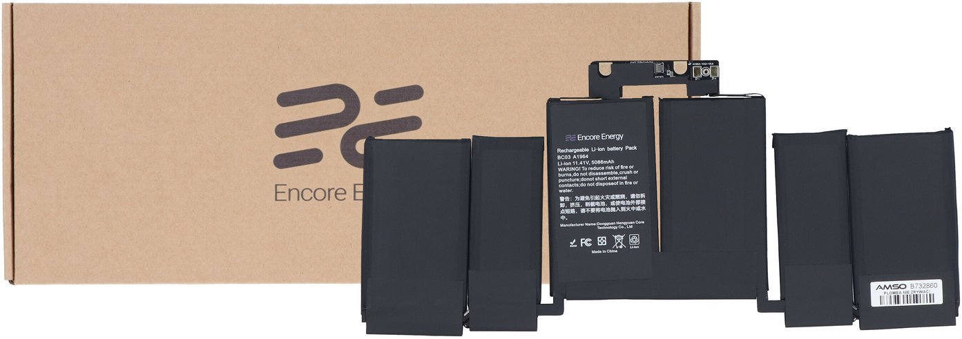 Bateria Encore Energy bateria do Apple MacBook Pro 13 A1989 A2251 58Wh 11.41V 5086mAh A1964