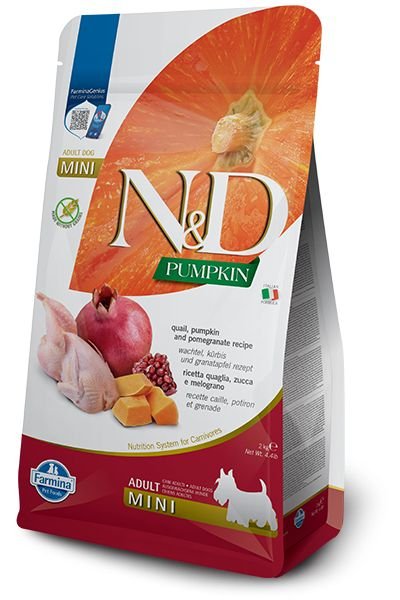 FARMINA N&D Pumpkin Dog Adult mini Quail, pumpkin, pomegranate 2 kg