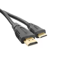 Kable - Qoltec Kabel HDMI V1.3 GOLD AM / mini HDMI CM 1,8m 52324 - miniaturka - grafika 1