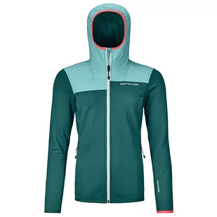 Bluza damska Ortovox Fleece Plus Hoody W Rozmiar: M / Kolor: zielony - Bluzy sportowe damskie - miniaturka - grafika 1