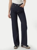 Spodnie damskie - Vero Moda Jeansy Tessa 10297608 Granatowy Wide Leg - miniaturka - grafika 1