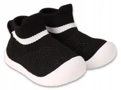 Buciki dla niemowląt - Befado buciki PAPUTKI niemowlęce 002P072 rozmiar 18 niechodki czarno-białe - miniaturka - grafika 1