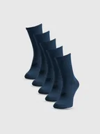 Skarpetki męskie - 4F Skarpetki długie (5-pack) męskie - granatowe 39-42 - miniaturka - grafika 1
