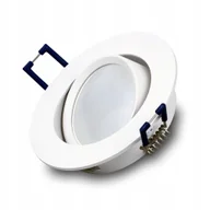 Lampy sufitowe - Oprawa halogenowa Okrągła Odlew Alu Biały do Led - miniaturka - grafika 1