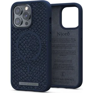 Etui NJORD BY ELEMENTS Salmon Leather do Apple iPhone 13 Pro Niebieski - Etui i futerały do telefonów - miniaturka - grafika 1