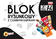 Blok rysunkowy z czarnymi kartkami A4