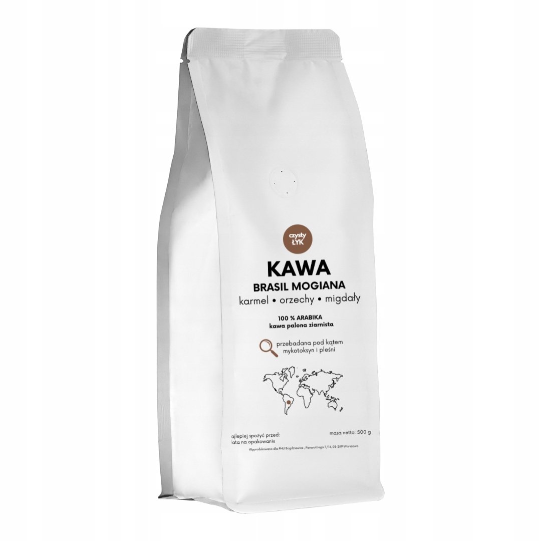 Kawa ziarnista 1kg Mogiana Czysty Łyk – delikatna, niekwaśna, 100 % Arabika