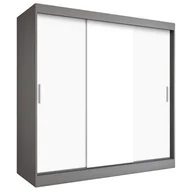 Szafy - Szafa przesuwna 200 cm antracyt + biały P4-L32 - miniaturka - grafika 1
