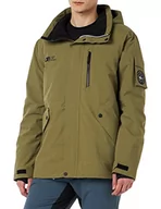 Kurtki męskie - 4F Męska kurtka snowboardowa Kums001 Jeans, Kaki, XXXL, khaki - miniaturka - grafika 1