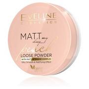 Pudry do twarzy - Eveline Matt My Day Peach Sypki puder brzoskwiniowy 6g 42234-uniw - miniaturka - grafika 1