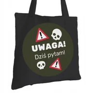 Torby i wózki na zakupy - Torba Bawełniana dla Nauczyciela Czarna Prezent ekologiczna Trwały Nadruk - miniaturka - grafika 1