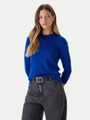 Swetry damskie - Calvin Klein Sweter LV044D370G Niebieski Regular Fit - miniaturka - grafika 1