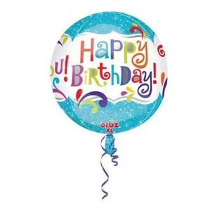 Balon foliowy, Happy Birthday, 43 cm, 1 sztuka - Balony i akcesoria - miniaturka - grafika 1