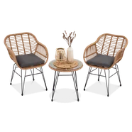 Stół i krzesła na balkon KUBU 2+1, Beige - FOCUS GARDEN