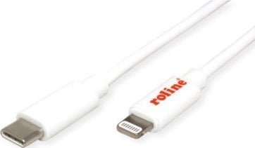 Kabel USB Roline USB-C - Lightning 1 m Biały 11.02.8335