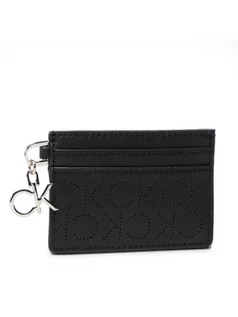 Etui na dokumenty i karty - Calvin Klein Etui na karty kredytowe Re-Lock Cardholder W/Charm Perf K60K609491 Czarny - grafika 1