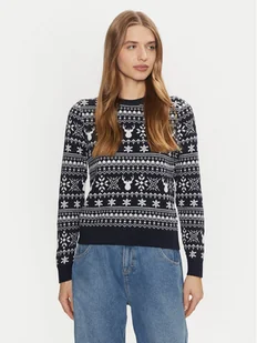ONLY Sweter Xmas Winter 15327601 Granatowy Regular Fit - Swetry damskie - miniaturka - grafika 1
