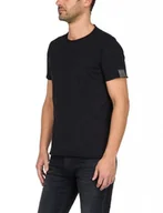Koszulki męskie - Replay, Replay Men's Raw Cut Cotton T-Shirt, czarny, rozmiar XL - miniaturka - grafika 1