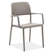 Krzesła - D2.Design Krzesło Bora z podłokietnikami szare 28349 - miniaturka - grafika 1