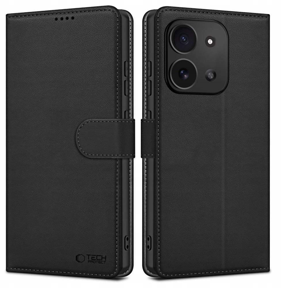 Etui z klapką Tech-Protect Wallet do Xiaomi Redmi 15c Black