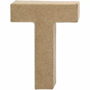 Creativ Company mała litera "T", Papier Mache, 10 cm - Pozostałe akcesoria dla plastyków - miniaturka - grafika 1