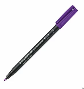 Staedtler 318 Lumocolor zestaw 10 cienkopisów uniwersalnych, końcówka F, grubość linii ok. 0,6 mm, permanentne, w opakowaniu kartonowym, fioletowy 318-6 - Markery permanentne - miniaturka - grafika 1