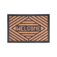 Wycieraczki - Wycieraczka Fred gumowo-kokosowa 60 x 40 cm Witamy brązowy - miniaturka - grafika 1