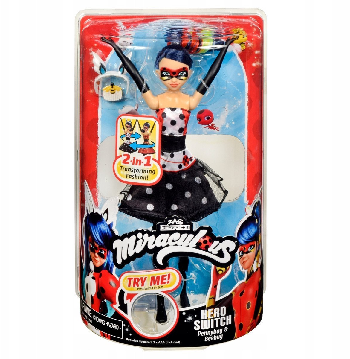 MIRACULOUS lėlė Hero Switch Penny Bug & Bee Bug, 50417