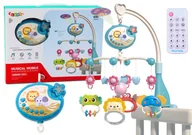 Karuzele dla niemowląt - Karuzela Do Łóżeczka Projektor Pozytywka Lampka 400 Kołysanek Niebieska - miniaturka - grafika 1