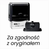 Pieczątki - Pieczątka, pieczątki ZA ZGODNOŚĆ Z ORYGINAŁEM nowa, 14x36, Colop 20 - miniaturka - grafika 1