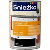 Farby wewnętrzne - Emalia Supermal Nitro Czarny Połysk 0.8 L Śnieżka - miniaturka - grafika 1