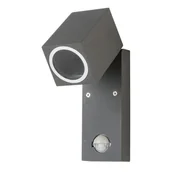 Lampy ogrodowe - Lampa ścienna do ogrodu z czujnikiem ruchu MICASA3 LX szara - miniaturka - grafika 1