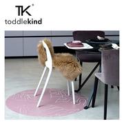 Maty edukacyjne - Toddlekind TODDLEKIND Mata ochronna podłogowa okrągła Clean Wean Mat Jungle Nude Pink solution-bc-6961-0 - miniaturka - grafika 1